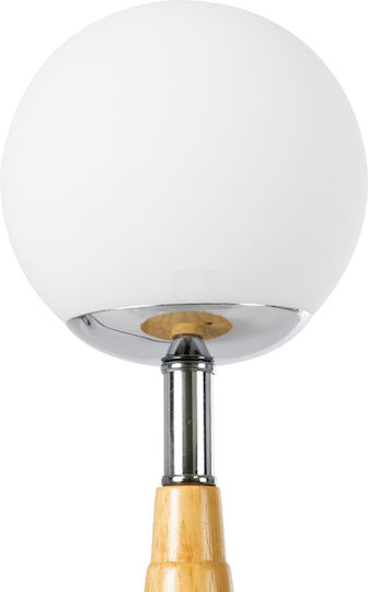 GloboStar Cove Wood Vintage Table Lamp for Socket E27 with Beige Base