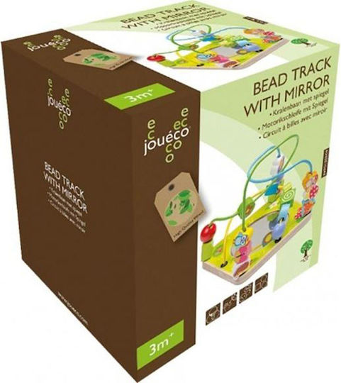 Joueco Labirint Bead Track With Mirror din Lemn pentru 12++ Luni