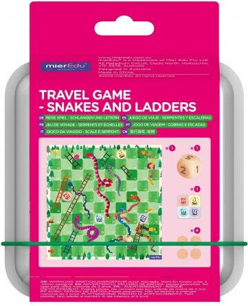 Board Game Snakes and Ladders for 2-6 Players 5+ Years Old (EN) Mieredu
