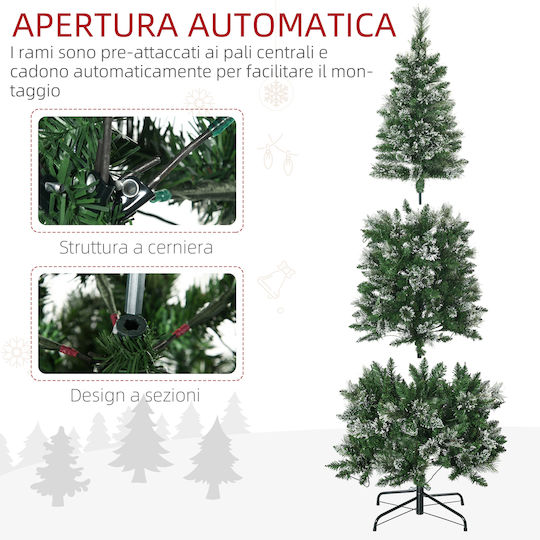 Christmas Decorative Snowy Illuminated Tree Green