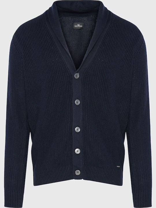 Men's Cardigan with Buttons Navy Blue