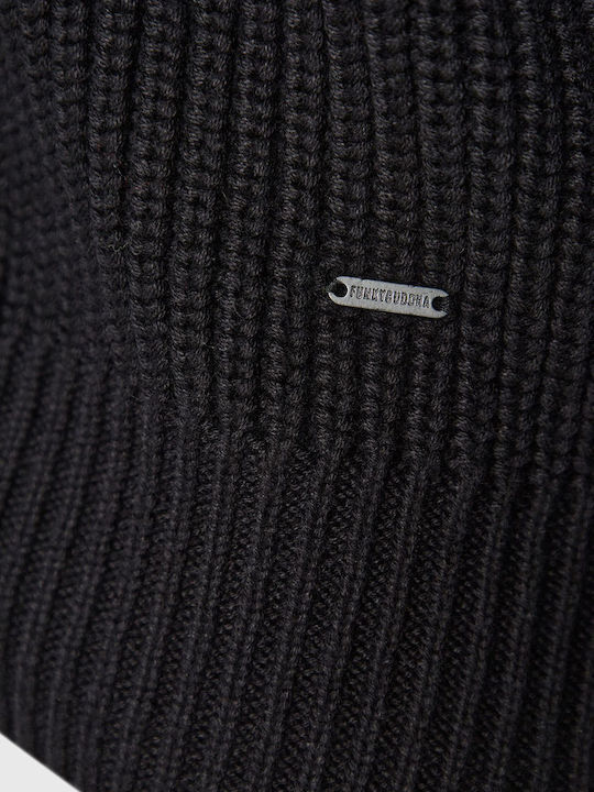 Men's Cardigan with Buttons Black