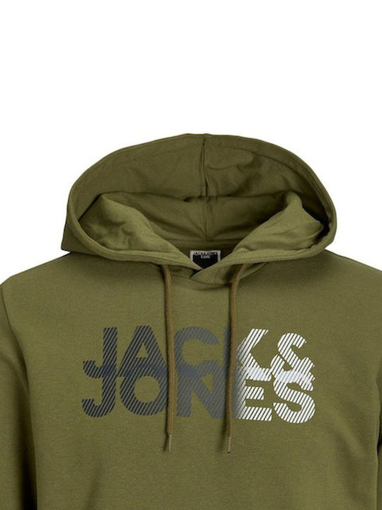 Jack & Jones Men's Sweatshirt with Hood Green