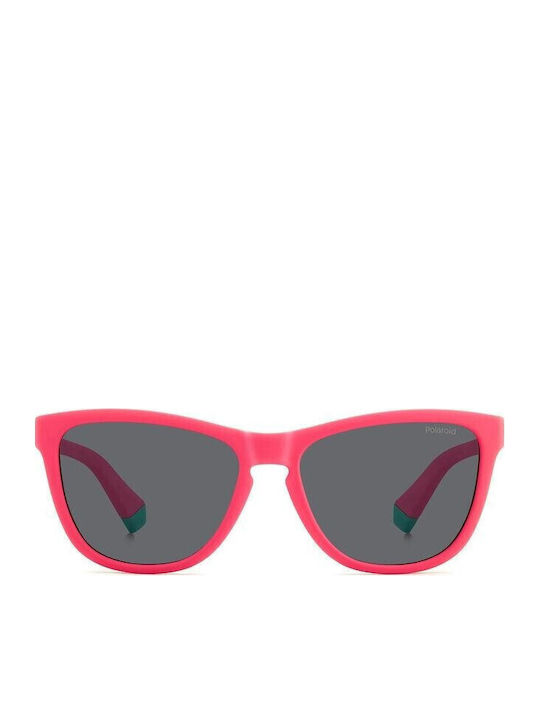 Polaroid Square Kids Sunglasses with Polarized Lens Pink