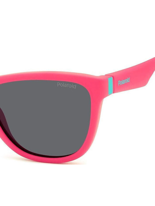 Polaroid Square Kids Sunglasses with Polarized Lens Pink