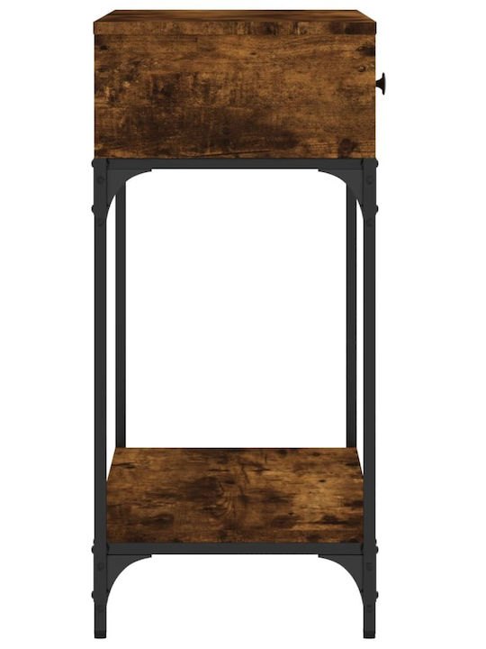 Console Table Wood & Metal Smoky Oak L75xW34.5xH75cm