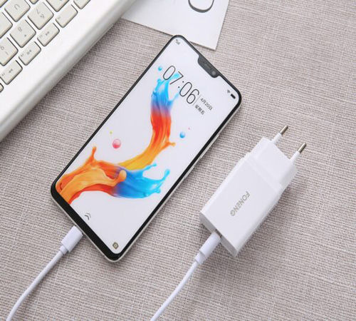 Foneng Încărcător cu Port USB-A și Cablu USB-C Albς (K210)