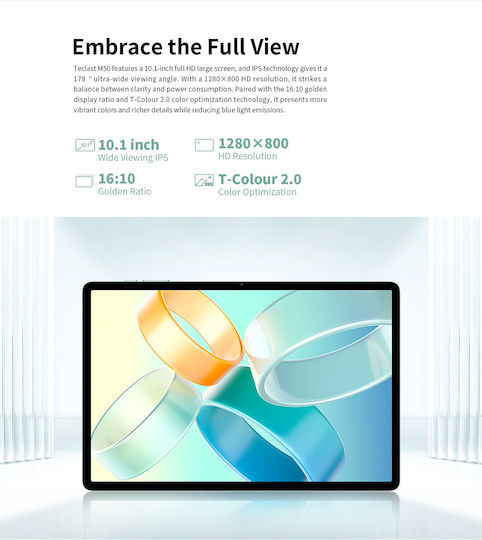 Teclast M50 4G 10.1" Tablet (6GB/128GB) Μπλε