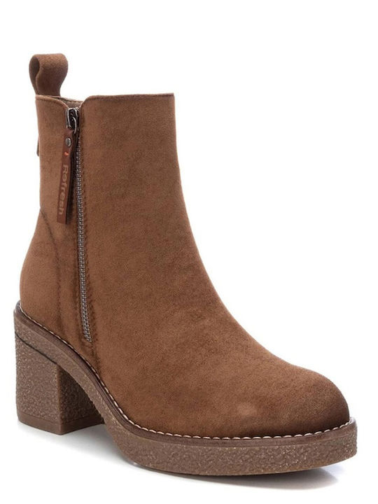 Refresh Women's Ankle Boots with Medium Heel Tabac Brown