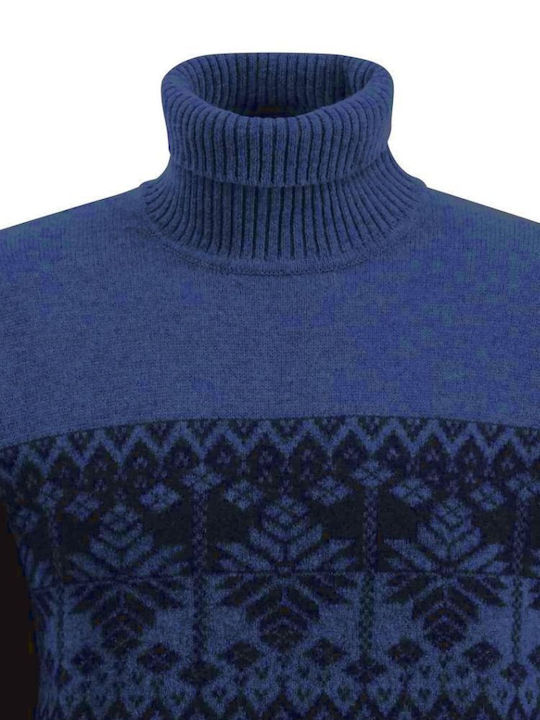 Fynch Hatton Men's Long Sleeve Sweater Turtleneck Navy