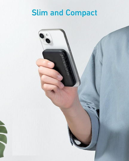 Anker MagGo 321 MagSafe Power Bank 5000mAh с USB-C порт Черен
