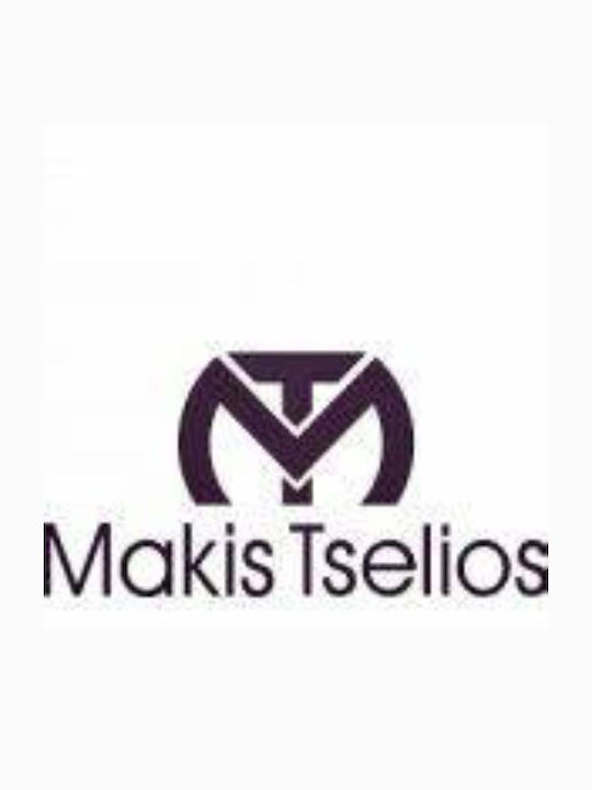 Makis Tselios Fashion Ανδρική Ζακέτα με Φερμουάρ Μπλε