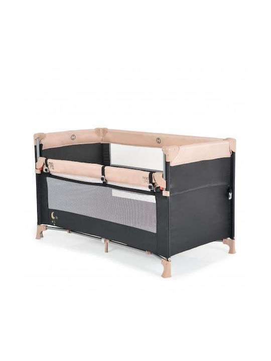 Moni Next Level Playpen 2 Levels with Mattress Beige 125x65cm