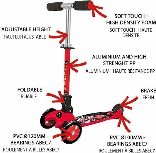 Nextreme Kinderroller Adventure Kid Grand Prix 3-Rad Rot