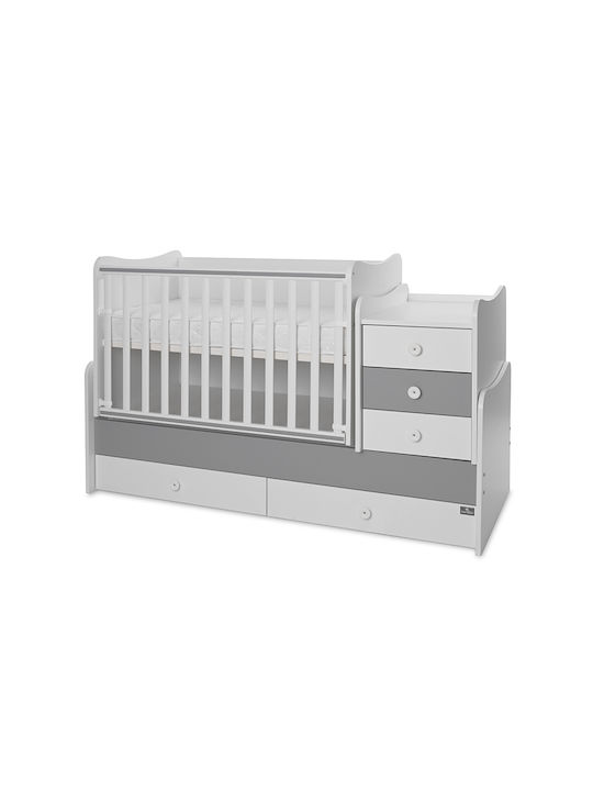 Lorelli Polymorphe Babybett Maxi Plus Weiß mit Matratze & Schublade
