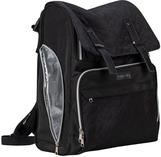 FreeOn Wickeltasche-Wickelrucksack Schwarz 30x22x42cm.