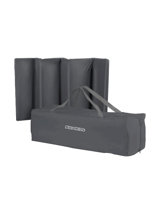 Ricokids RK-242 Παρκοκρέβατο με Αλλαξιέρα & Στρώμα Γκρι 125x65cm
