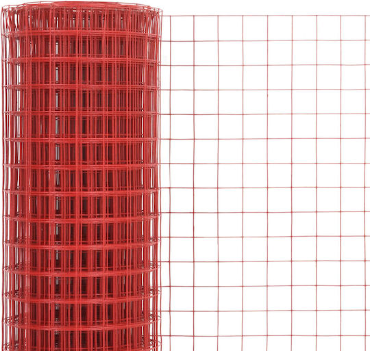 vidaXL Wire Fencing with PVC Coating Red 1x25m