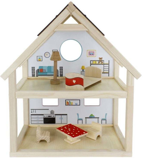 Zita Toys Ξύλινο Κουκλόσπιτο