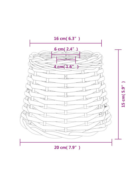 vidaXL Lamp Shade Brown