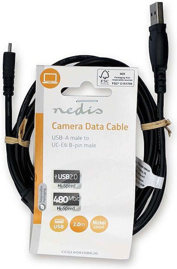 Nedis 2m USB 2.0 Cable A-Male to mini A-Male (CCGL60810BK20)