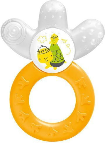 Mam Teething Ring with Gel made of Silicone for 4 m+ Orange-White