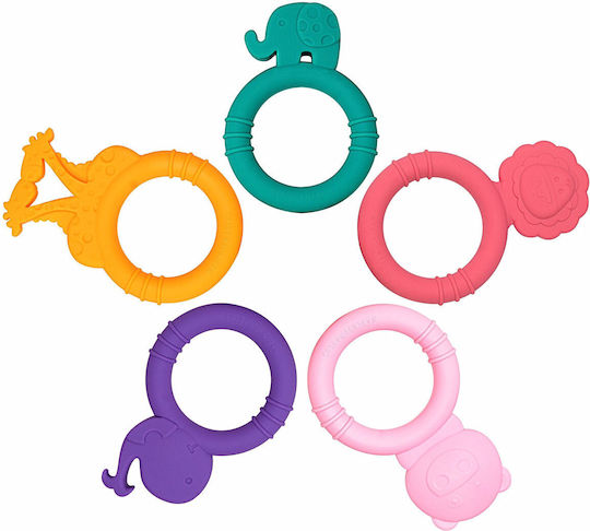 Marcus & Marcus Whale Teething Ring from Silicone for 0 Months+