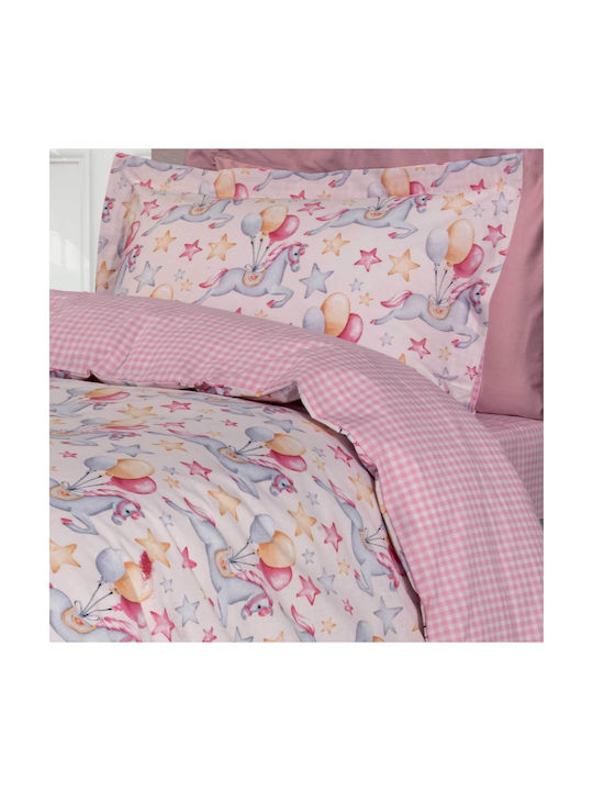 Greenwich Polo Club Set Kids Duvet Cover Single with Pillowcase Pink 160x240cm