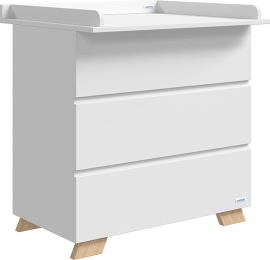 Oslo Dulap cu Sertare pentru Bebeluși cu 3 Sertare Gri 91x50x95cm