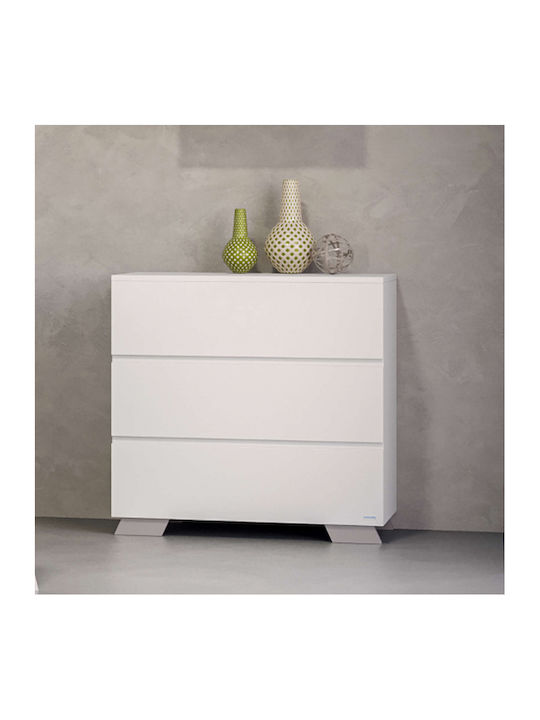 Oslo Baby Dresser with 3 Drawers Gray 91x50x95cm
