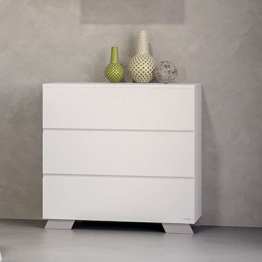 Oslo Dulap cu Sertare pentru Bebeluși cu 3 Sertare Gri 91x50x95cm