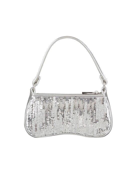 Damentasche Schultertasche Silber