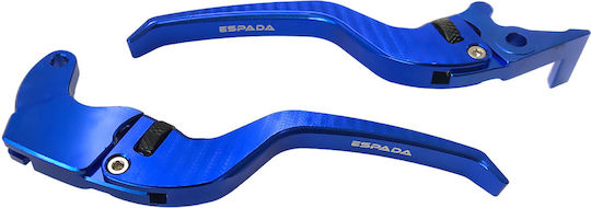 Espada Set Manete Frână/Ambreiaj Motocicletă Manete de motocicletă ajustabile Albastru BL00037