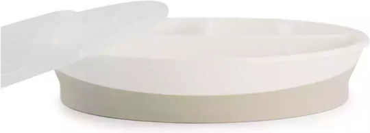 Twistshake Baby Food Plate Divided Plate made of Plastic White