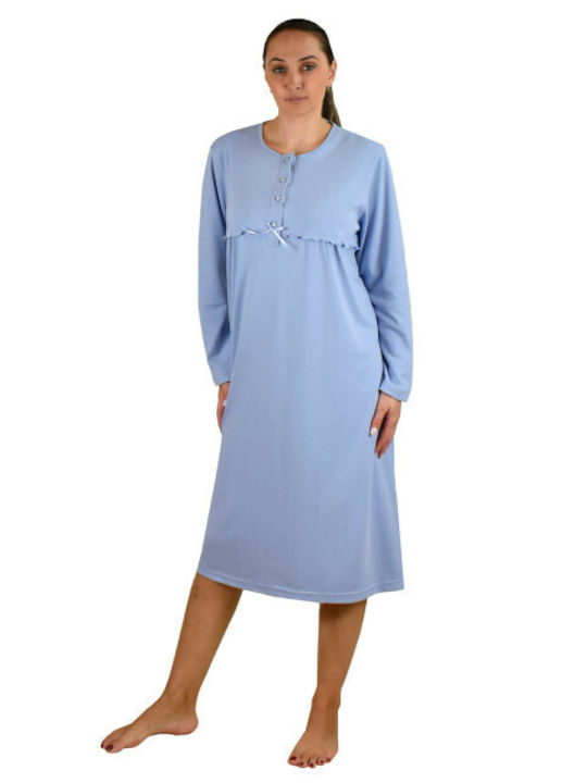 Relax Lingerie Winter Women's Nightdress Light Blue