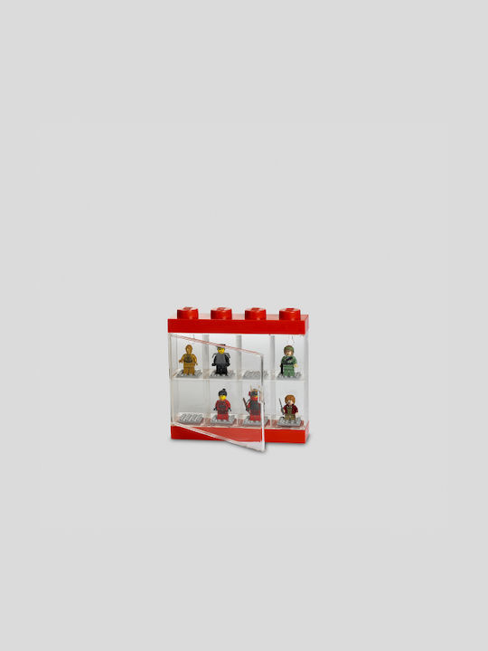 LEGO din Plastic Display Case 8 Mini Figures Roșu 19.1x18.4x18.4cm 1buc