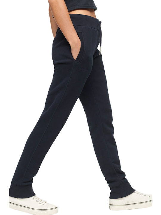 Superdry Παντελόνι Γυναικείας Φόρμας Navy Μπλε