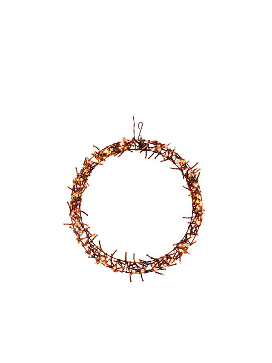Christmas Lighted Decorative Wreath Electric Powered 38cm