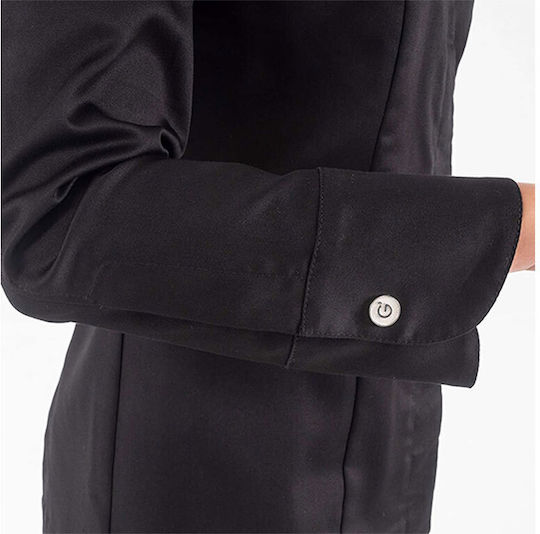Giblor's Coat Chef Female Black with Long Sleeve Denise