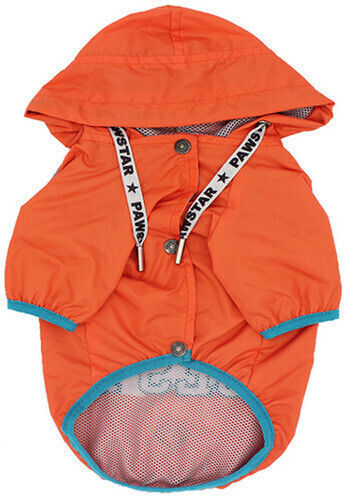 Glee Orange Waterproof Dog Coat with 24cm Back Length