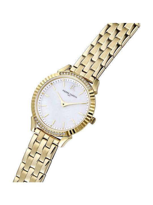 Pierre Cardin Pigalle Simplicity Crystals Кварцов Часовник с Метална Верижка