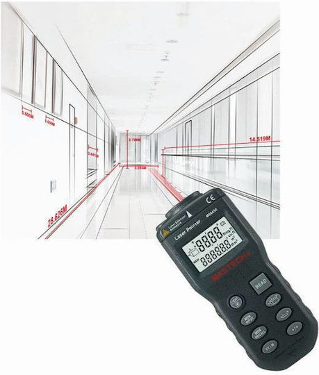 Mastech Laser Entfernungsmesser MS6450 mit einer Messreichweite von bis zu 15m