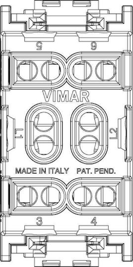 Vimar Idea Recessed Wall Switch Commands One-Way without Frame Aller Retour Gray
