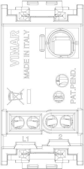 Vimar Recessed Wall Switch Commands Single Without Frame Gray