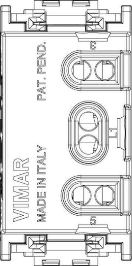 Vimar Recessed Wall Switch Commands Single Without Frame White