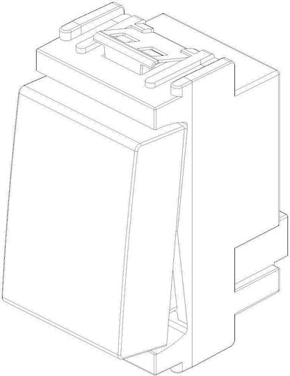 Vimar Recessed Wall Switch Commands Single Without Frame Gray