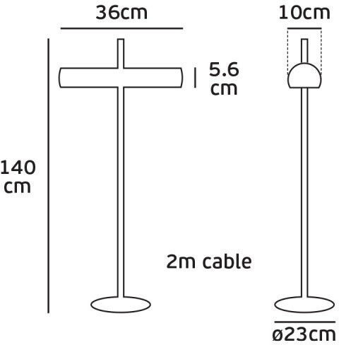 VK Lighting Лампа за под В140см. Черен VK Lighting Лампа за под В140см. Черен