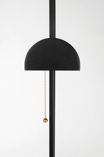 VK Lighting Floor Lamp H140xW36cm. with Socket for Bulb E27 Black