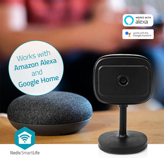 Nedis WIFICI07CBK IP Κάμερα Παρακολούθησης Wi-Fi Full HD 1080p με Φακό 3.6mm