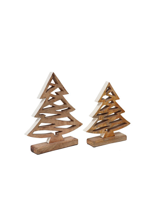 InTheBox Christmas Decorative Wood Tree 20cm White 4pcs Woody